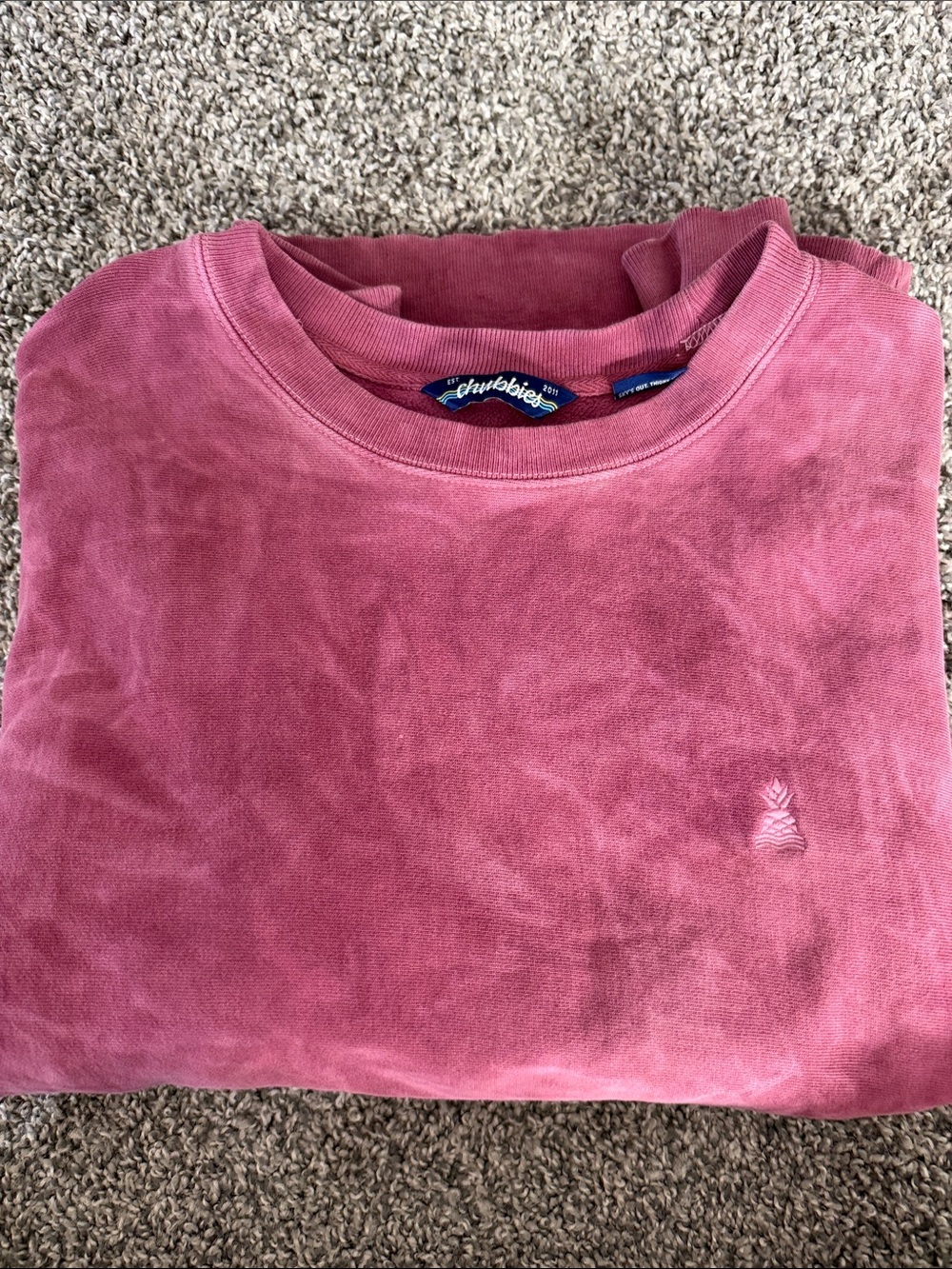 chubbies Washed Rose Crewneck Sweatshirt